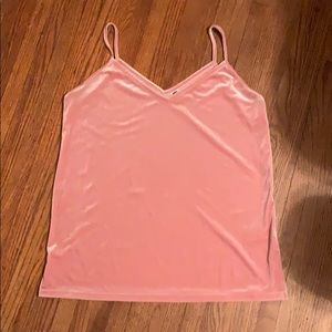 Light pink velvet cami